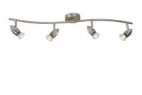 Lucide CARO-LED - Plafondspot - LED - GU10 - 4x5W 2700K - Mat chroom - thumbnail