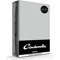 Cinderella Topdek hoeslaken tot 15cm standaard katoen 180x200 (94) light grey - thumbnail