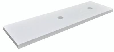 Wastafelblad 1600X460X55 Dubbel Hoogglans Wit Gelakt Aqua Splash