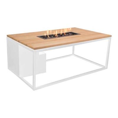 Cosi: Cosiloft 120 Vuurtafel Rechthoek Teak Tafelblad - wit