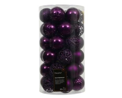 Kerstballen kunststof d6 cm vijg 37 st Decoris - Decoris Kerstballen kunststof d6 cm vijg 37 st Decoris - Decoris