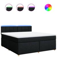 Boxspring met matras stof zwart 180x200 cm - thumbnail