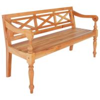 VidaXL Bank batavia 123 cm massief mahoniehout lichtbruin - thumbnail