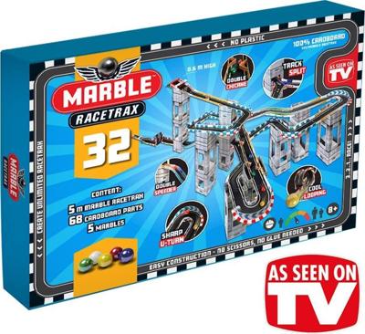 Marble Racetrax knikkerbaan circuit set 32 sheets