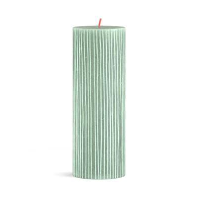 Bolsius rustieke stompkaars 19x6,8 cm jade green