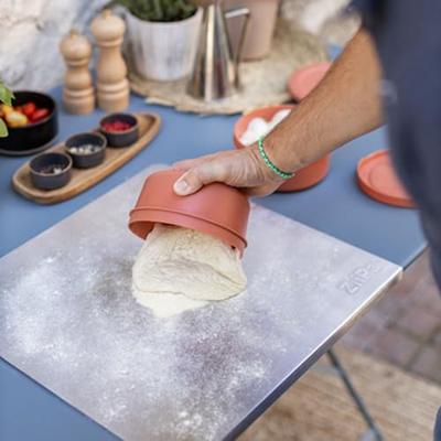 ZiiPa Pizzadeeg doos - ø 16 cm / 250 gram - Terracotta - 6 stuks