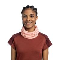 Buff Merino Lightweight Nekwarmer Solid Coral One Size - thumbnail