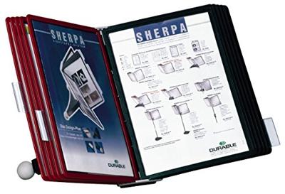 Durable Tafelstandaard | kunststof zwart/grijs | 10 zichtpanelen DIN A4 | met profielframe | 1 stuk - 563222 563222 Durable Tafelstandaard | kunststof zwart/grijs | 10 zichtpanelen DIN A4 | met profielframe | 1 stuk - 563222 563222