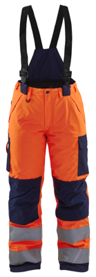 Blåkläder Dames Winterwerkbroek High-Vis 78851977 | High-Vis Oranje/Marineblauw | Maat 44 - 7330509551288