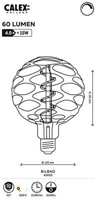 Circle Led lamp4W - E27 - Led - 60lm - 1800K Bilbao - 2101002100