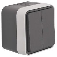 Berker 50753515 W.1 (opbouw) Serietoets spatwaterdicht Grijs, Lichtgrijs 1 stuk(s)