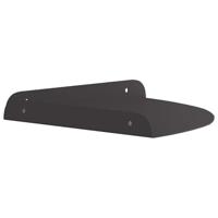 Wandplank met plank met opslag 2 pcs Zwart 18 x 18 x 2.3 cm - thumbnail