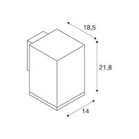 SLV ENOLA SQUARE L 1003437 LED-buitenlamp (wand) LED vast ingebouwd 35 W Antraciet - thumbnail