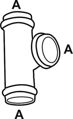 Cornat Perskoppeling T-Stuk 28Mm - T653028B Cornat Perskoppeling T-Stuk 28Mm - T653028B