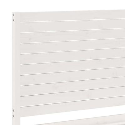 Bedframe extra lang zonder matras massief hout wit 140x210 cm