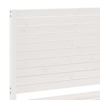 Bedframe extra lang zonder matras massief hout wit 140x210 cm - thumbnail