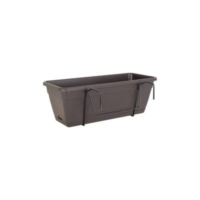 ARTEVASI Venezia Planter Kit met waterreserve - 10 L - 49 x 19,5 x 16,6 cm - Antracietgrijs
