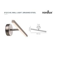 Badkamerlamp boven spiegel ip s13 staal led warm wit 5.6W 40 cm - thumbnail