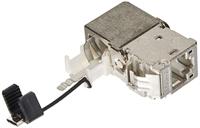 Metz Connect 130B12D11102-E Netwerkdoos Inbouw (in muur) Inzet met centraalstuk CAT 6A 1 poort Zuiver wit - thumbnail