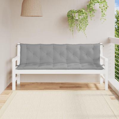 VidaXL Tuinbankkussens 2 st 180x50x7 cm oxford stof grijs VidaXL Tuinbankkussens 2 st 180x50x7 cm oxford stof grijs