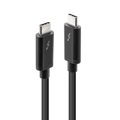 MicroConnect Thunderbolt-kabel Thunderbolt 3 USB-C stekker, USB-C stekker 1.00 m Zwart TB3010