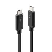 MicroConnect Thunderbolt-kabel Thunderbolt 3 USB-C stekker, USB-C stekker 1.00 m Zwart TB3010 - thumbnail