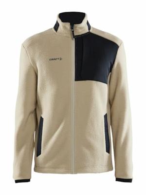 Craft 1912220 ADV Explore Pile Fleece Jacket M - Ecru-Black - 3XL