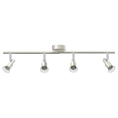 VidaXL Plafondspot met schijnwerpers nikkel 70 x 9 x 12,5 cm staal
