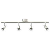 VidaXL Plafondspot met schijnwerpers nikkel 70 x 9 x 12,5 cm staal - thumbnail