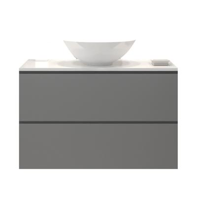 Badkamermeubelset Gliss Hermes 90 cm Beton Grijs Met Waskom