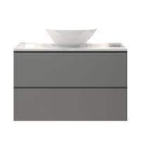 Badkamermeubelset Gliss Hermes 90 cm Beton Grijs Met Waskom - thumbnail