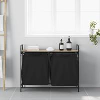 Wasmand 2 vakken met plank sonoma eikenkleurig - thumbnail