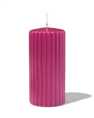 HEMA Stompkaars 6x12cm rib fluoroze (fluor roze)