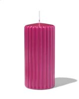 HEMA Stompkaars 6x12cm rib fluoroze (fluor roze) - thumbnail