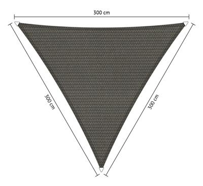 Driehoek schaduwdoek 3,00x3,00x3,00 m Cool Grey Shadow Comfort - Shadow comfort