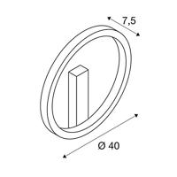 SLV Led wandlampOne Ø 40cm zwart - 1002915 - thumbnail