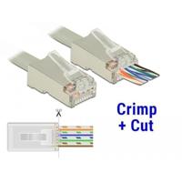 DeLOCK RJ45 Crimp+Cut Plug Cat.6 STP stekker - thumbnail