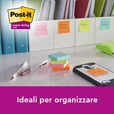 Post-it Super Sticky Z-notes dispenser, beer, voor ft 76 x 76 met 1 blok van 90 blaadjes blauw - thumbnail
