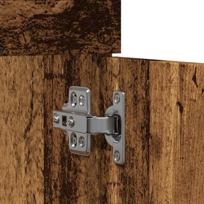 Wastafelkast 90x38,5x46 cm bewerkt hout oud houtkleurig Wastafelkast 90x38,5x46 cm bewerkt hout oud houtkleurig