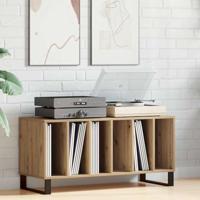 Platenkast met plank artisanaal eikenkleurig 100 x 38 x 48 cm - thumbnail