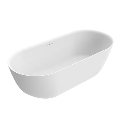 Vrijstaand Ligbad Wiesbaden Trens 180x80 cm Acryl Mat Wit Met Waste Mat Wit