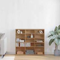 Cd-kast 100x23x89,5 cm bewerkt hout artisanaal eikenkleurig - thumbnail