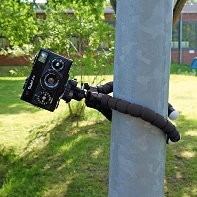 Rollei Monkey Pod - buigzaam mini statief met flexibele poten, max. hoogte 27 cm - incl. kogelkop, anti-slip rubberen voetjes en snelwisselplaat - zwart