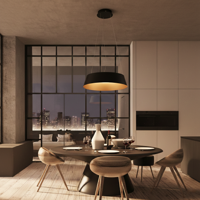 Lyora HanglampAlba zwart Ø 42cm - 9345656 - thumbnail