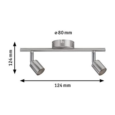 Paulmann Spotlight Carolina 66744 Wandlamp GU10 LED Nikkel (mat)