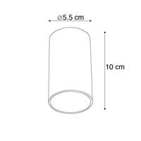 QAZQA Smart moderne spot zwart incl. WiFi GU10 - Tuba - thumbnail