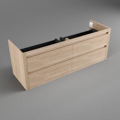 Forzalaqua Gela 2.0 Onderkast 140x51x60cm met 4 Lades Greeploos Charcoal Massief Eiken Forzalaqua Gela 2.0 Onderkast 140x51x60cm met 4 Lades Greeploos Charcoal Massief Eiken