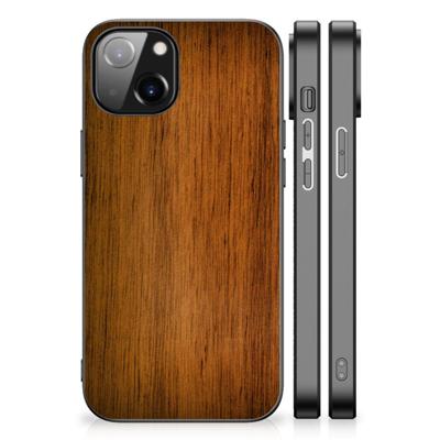 Apple iPhone 13/14 Houten Print Telefoonhoesje Donker Hout Apple iPhone 13/14 Houten Print Telefoonhoesje Donker Hout