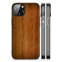 Apple iPhone 13/14 Houten Print Telefoonhoesje Donker Hout - thumbnail