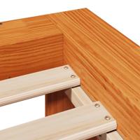 Bedframe zonder matras massief grenenhout wasbruin 100x200 cm - thumbnail